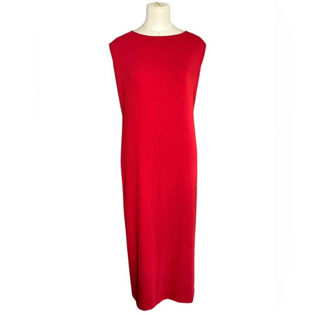 Donna Karan Signature silk blend sleeveless maxi dress